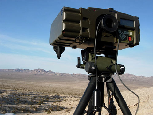 Instro's Mini Pan & Tilt Fine Adjust Head with payload mounted on a TriLite Tripod in the desert